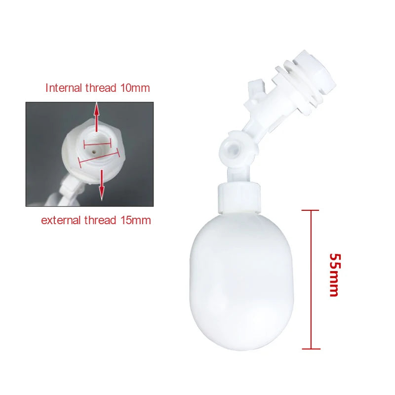 Adjustable Plastic Float Valve Ball – Tank & Aquarium Switch Float Valve Axl One Size