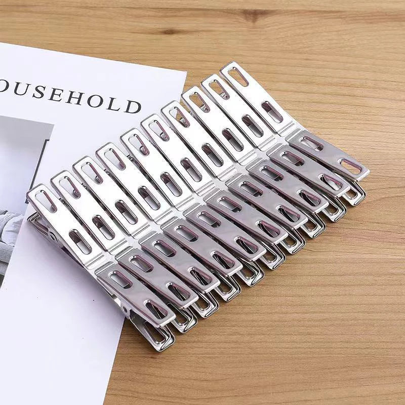 20-Pack Stainless Steel Clothespins – Windproof Sealing Clips Stainless Steel Clothespins Axl