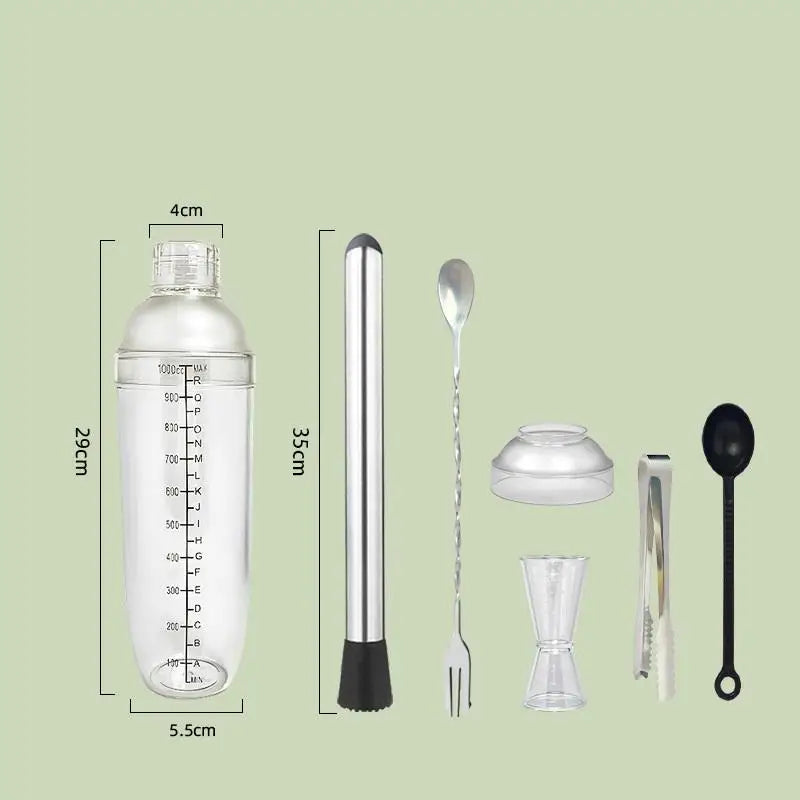 Cocktail Shaker & Jigger Set 3/5/7 Pcs – Home Bar Kit Cocktail Shaker Set Axl