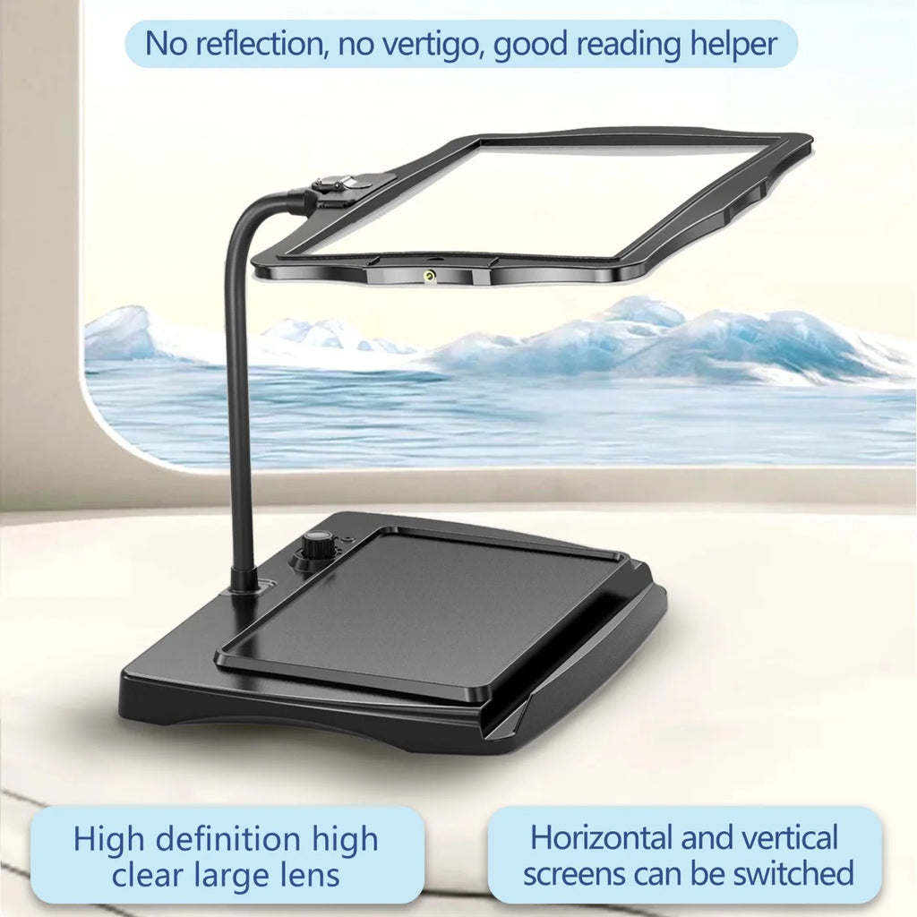 Rechargeable Magnifying Glass – Large Lens & Detachable Light Illuminated Magnifier Axl WHITE
