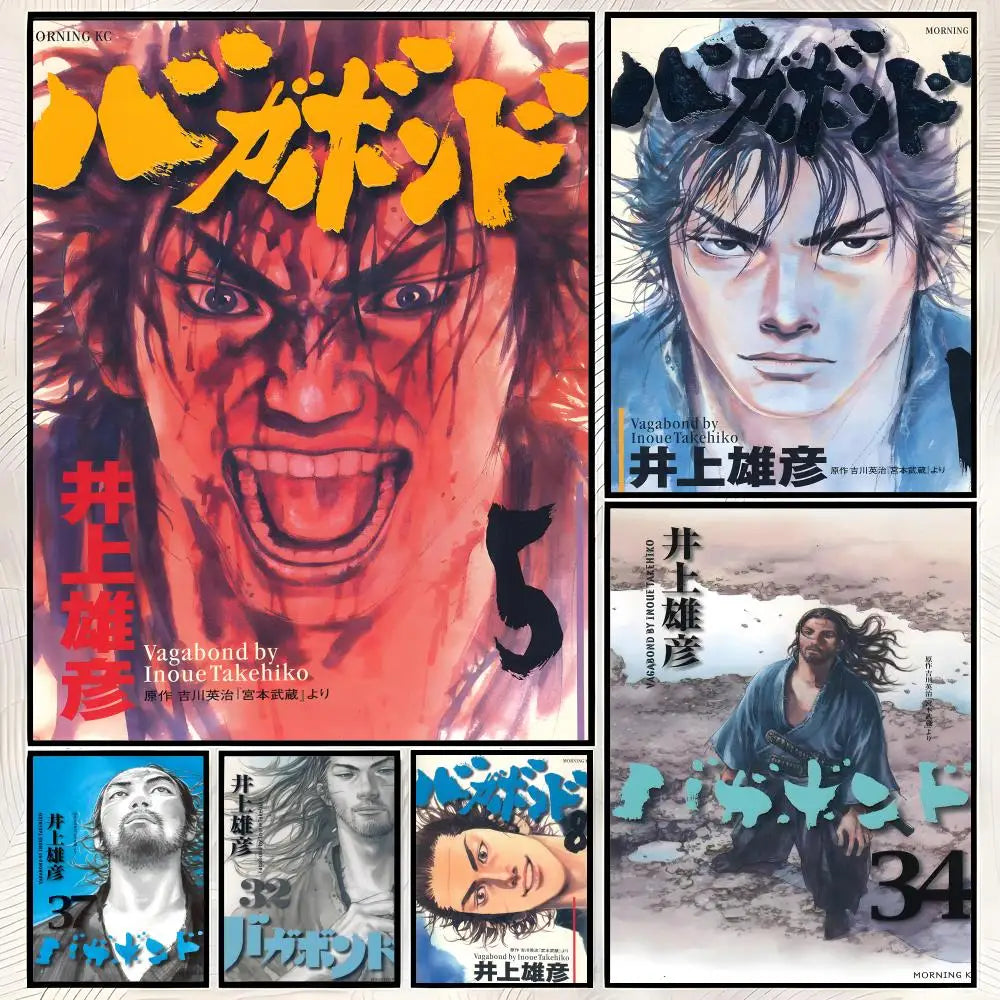 Vagabond Manga Wall Poster – Self-Stick HD Waterproof Art Print Wall Art Poster Axl