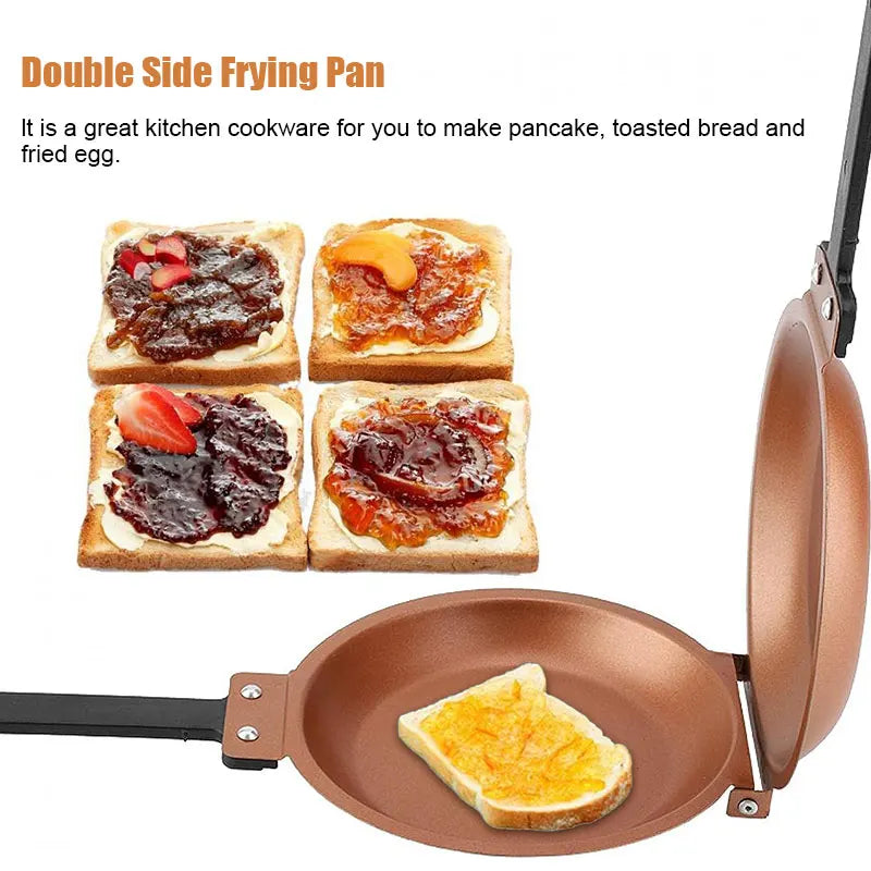 Double-Sided Flip Pancake Pan | Non-Stick Ceramic Frying Pan Flip Frying Pan Axl