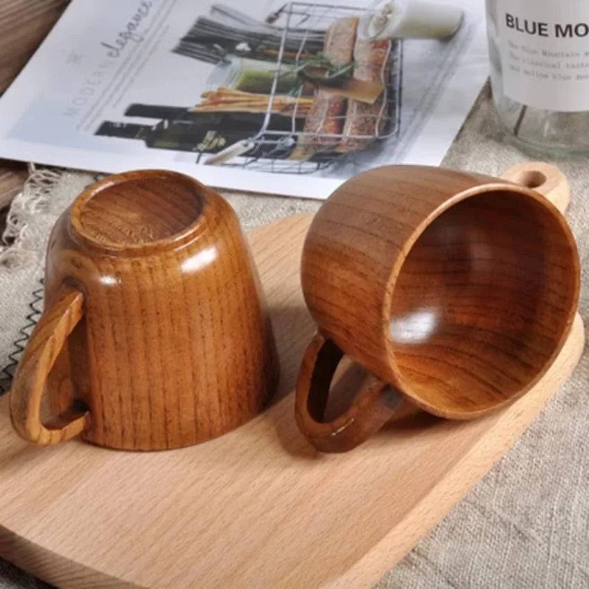 Handmade Natural Spruce Wooden Big Belly Cup – Rustic Drinkware Wooden Drinkware Mug Axl
