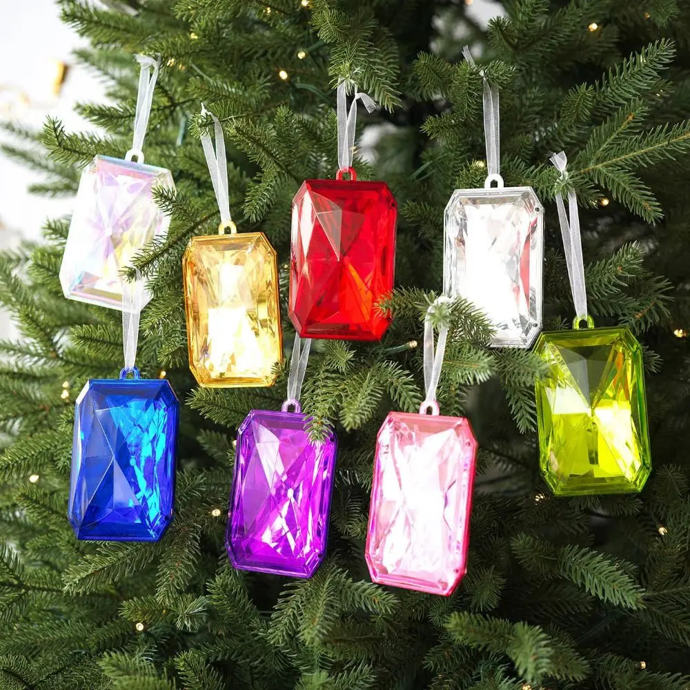 Multicolor Christmas Gemstone Drop Pendant | Xmas Tree Ornament Christmas Tree Ornament Axl