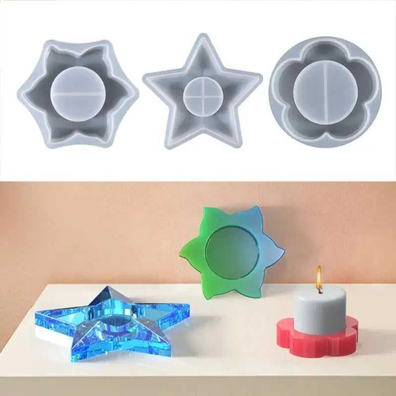 Silicone Mold Epoxy Resin – Candlestick & Jewelry Tray DIY Resin Casting Mold Axl