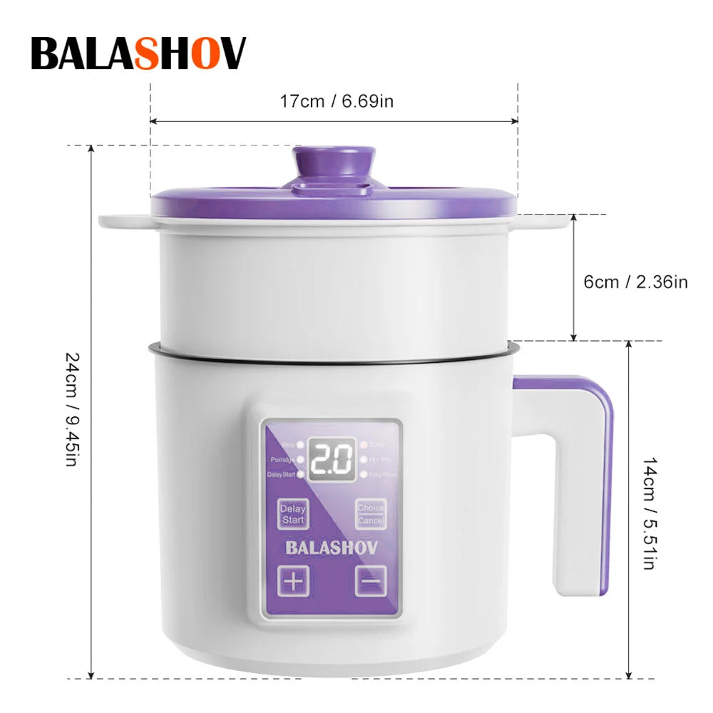 BALASHOV Mini Electric Rice Cooker – Non-Stick Multi Cooker Electric Rice Cooker Axl