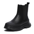 Women's Chelsea Platform Wedge Boots – Thick Sole Zip-Up Platform Wedge Boots Axl Black short tube 41
