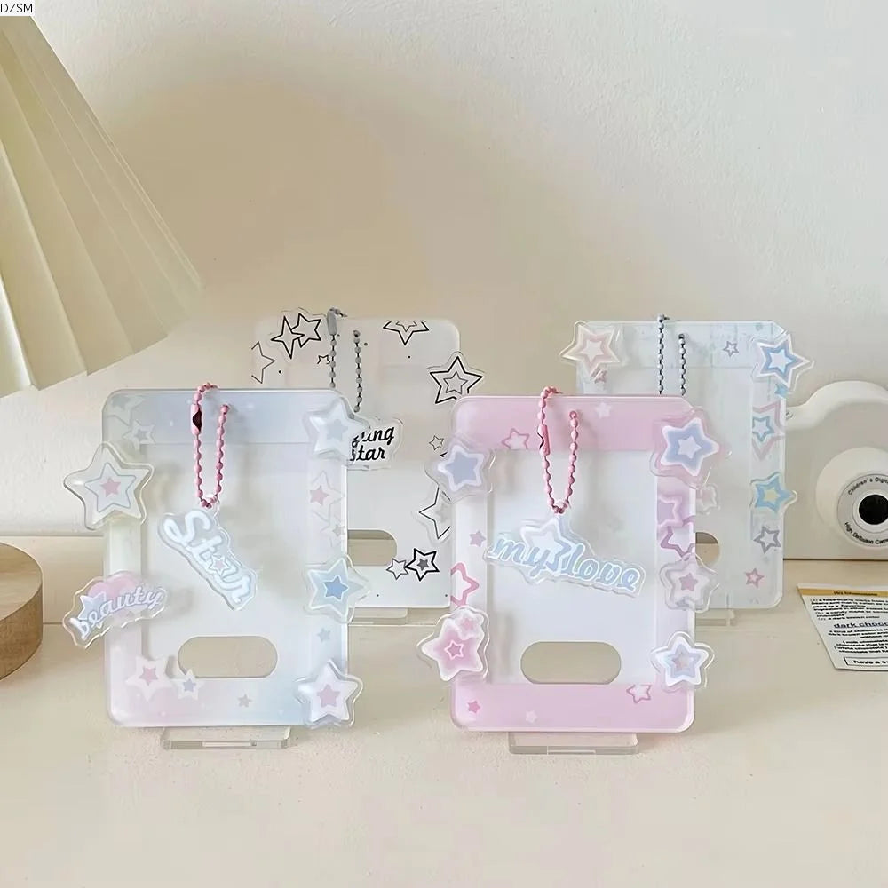 Korean Acrylic Idol Card Holder – Polaroid Photo Display Stand Acrylic Card Holder Axl