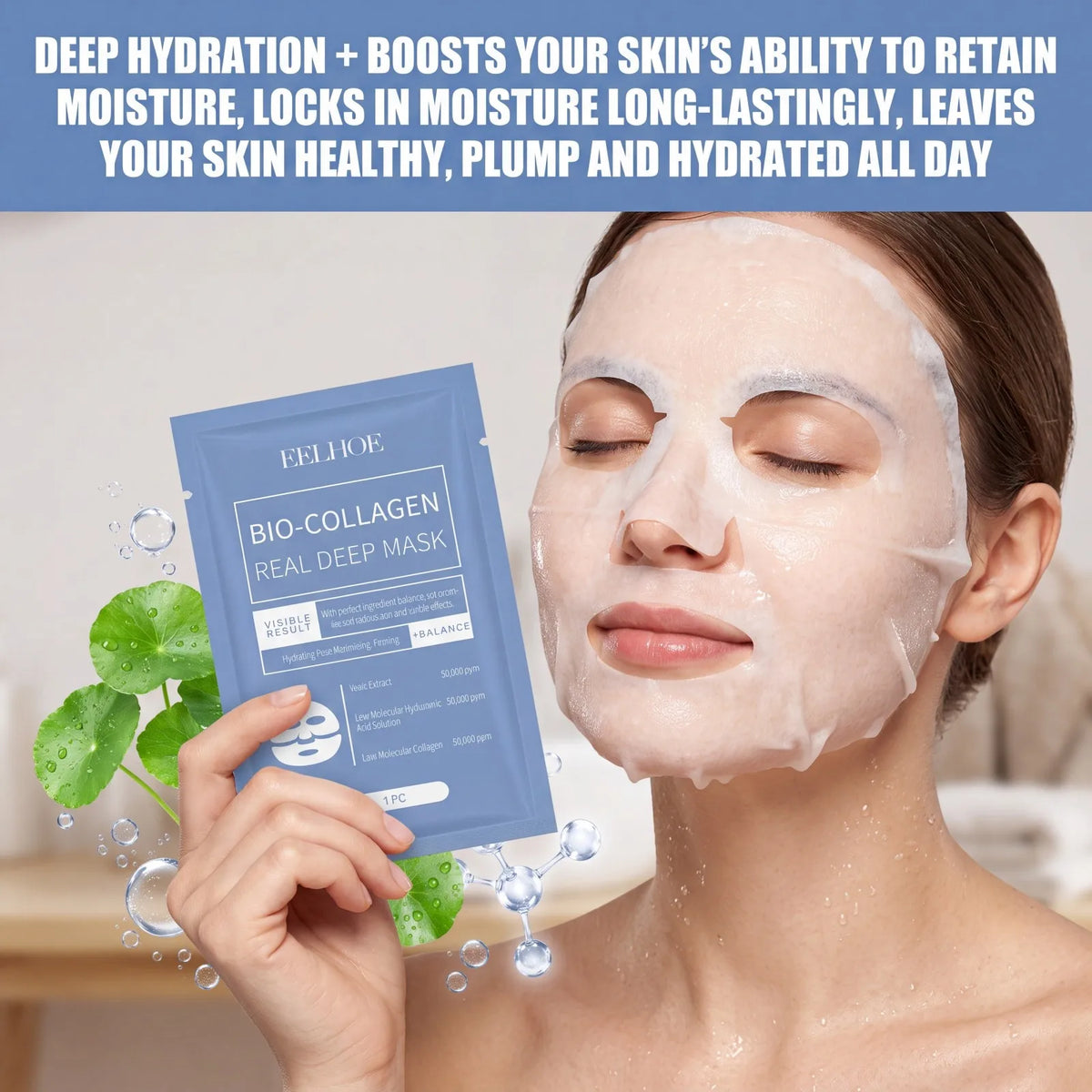 Bio Collagen Deep Face Mask – Hydrating, Firming & Brightening Collagen Face Mask Axl