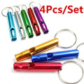 4-Pack Aluminum Alloy Safety Whistle Keychain – Camping & Survival Survival Whistle Keychain Axl MULTI