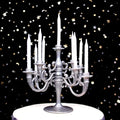 9-Piece Birthday Cake Candle Set with Candlestick Holders Cake Candle Set Axl Grey