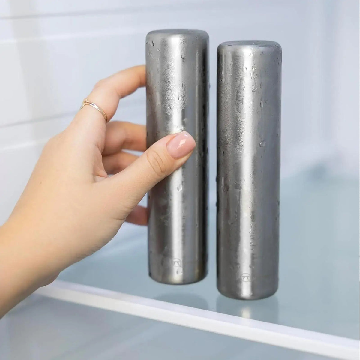 Stainless Steel Cylinder Ice Pack – Rapid Freeze Metal Cubes Metal Ice Cubes Axl