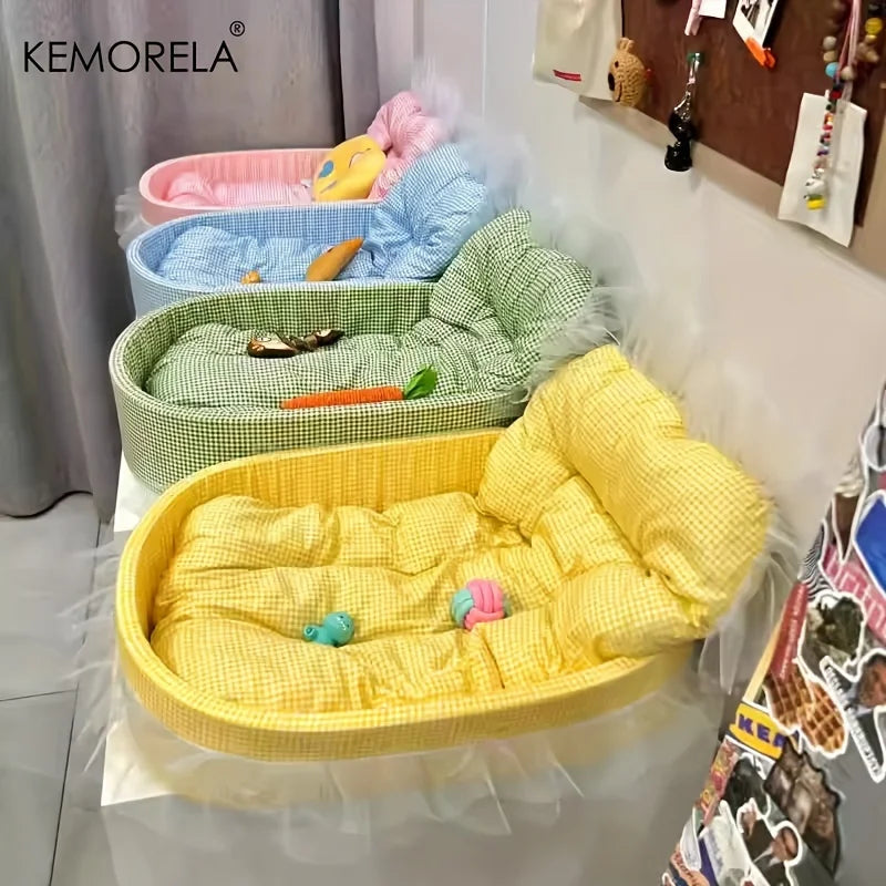 KEMORELA Cat Princess Sofa Bed – Washable Pet Mat All Seasons Cat Sofa Bed Axl