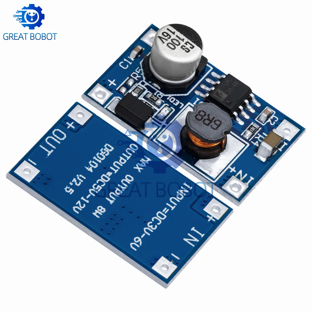8W DC-DC Boost Converter 3V–6V to 12V 3A USB Power Module Boost Converter Module Axl
