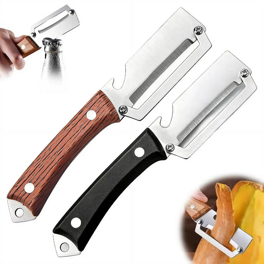 2-in-1 Vegetable Peeler & Bottle Opener | Ergonomic Handle Vegetable Peeler Axl