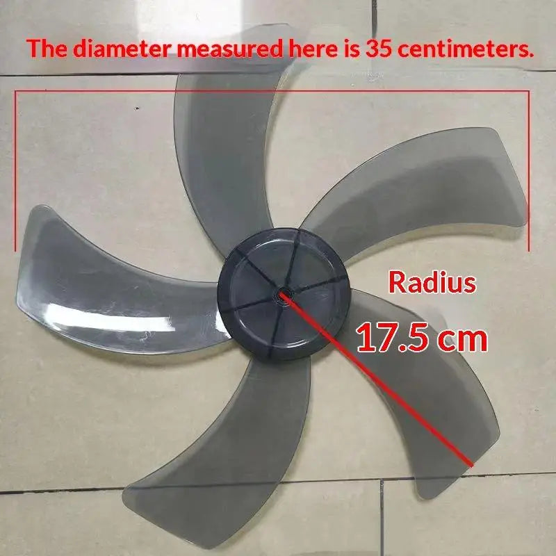 5-Leaf Fan Replacement Blade & Nut – 12–18 Inch Universal Fit Fan Replacement Blade Axl 14inch