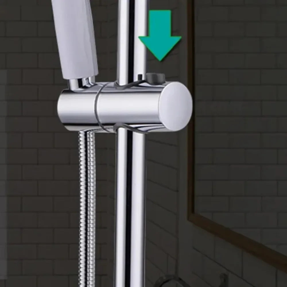 Adjustable Chrome Shower Slide Bracket – Fits 18–25mm Riser Rails Shower Slide Bracket Axl