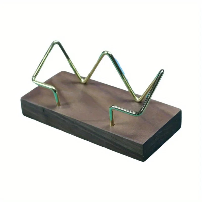 Wooden Business Card Holder – Solid Wood Desk Organizer Business Card Holder Axl