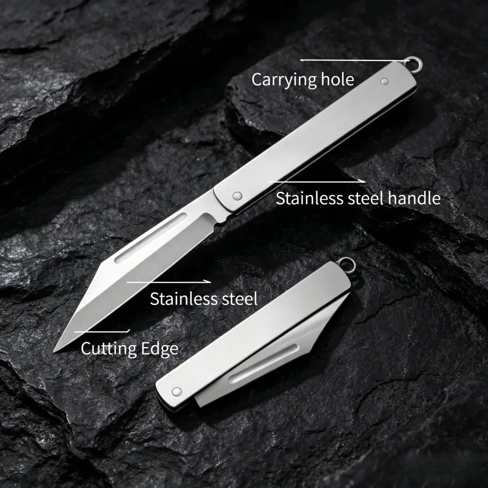 Stainless Steel Folding Fruit Knife – Portable Pocket Knife Folding Pocket Knife Axl