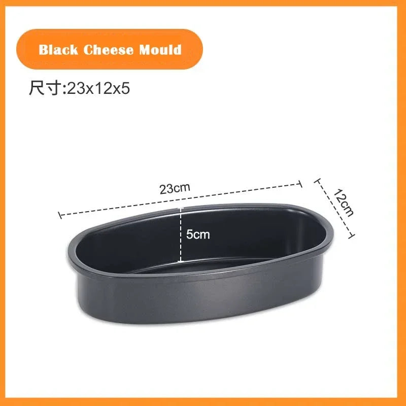Oval Non-Stick Carbon Steel Cake & Bread Loaf Baking Pan Cake Baking Pan Axl Black