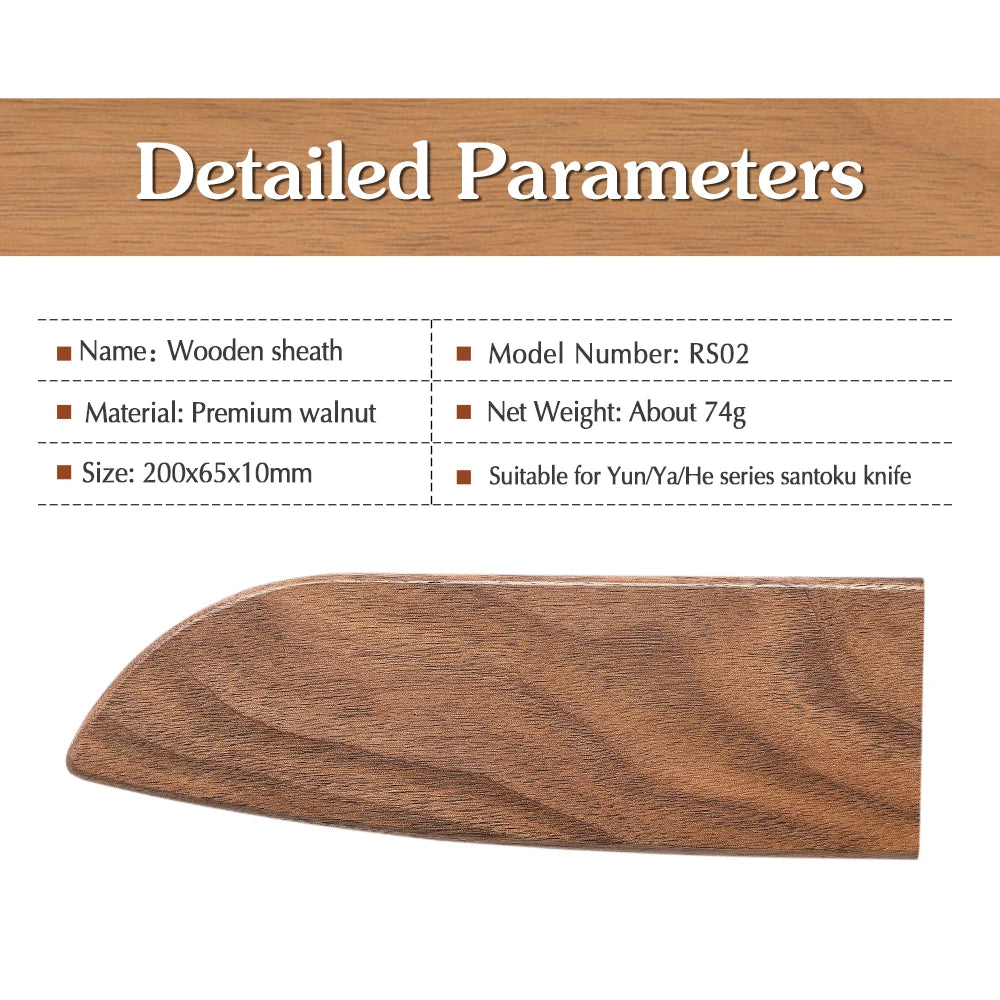 XINZUO Walnut Wood Knife Sheath – Chef, Santoku & More Wooden Knife Sheath Axl Wooden sheath RS02 China Mainland