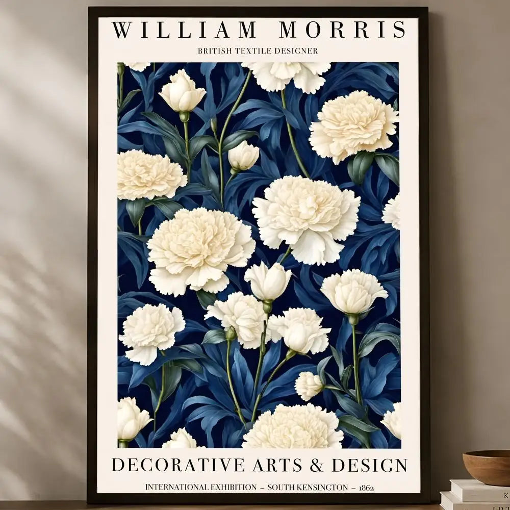 William Morris Self-Stick HD PVC Wall Art Poster | Waterproof Wall Art Poster Axl White15 30X40cmNoframe