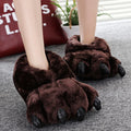 Lorilury Bear Paw Slippers – Unisex Furry Bigfoot Slides Novelty House Slippers Axl Brown 8.5