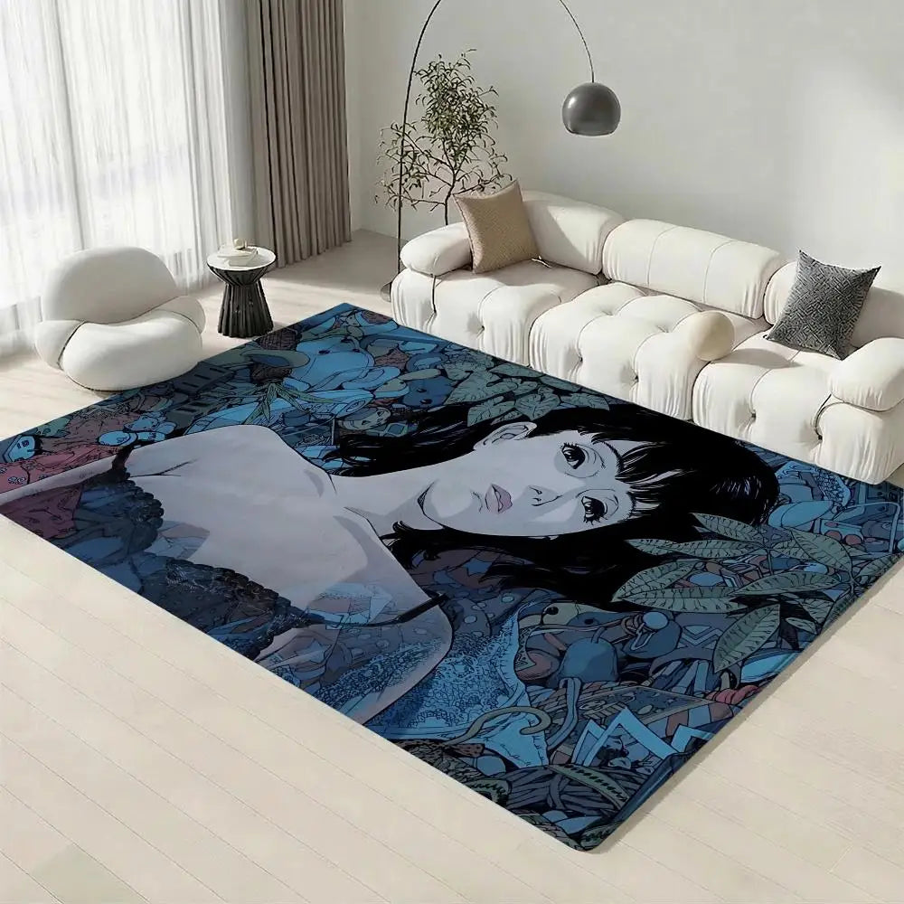 Anime Perfect Blue Flannel Floor Mat – Soft Non-Slip Indoor Rug Flannel Floor Mat Axl