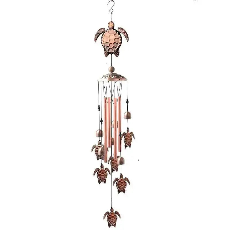Metal Wind Chimes – Turtle, Butterfly & Dragonfly Garden Decor Garden Wind Chimes Axl B