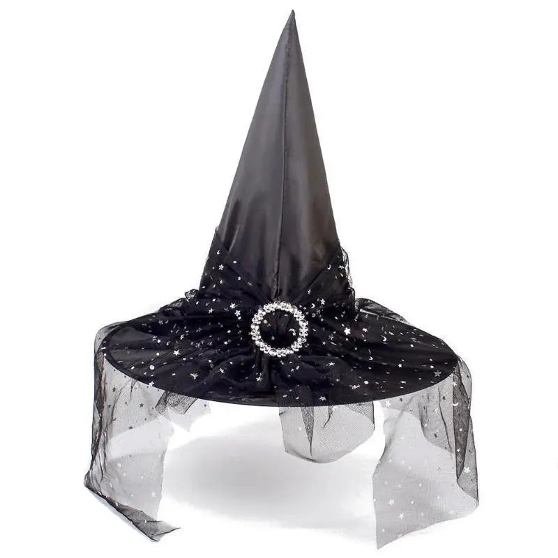 Halloween Mesh Witch & Wizard Hat – Adults & Kids Cosplay Costume Hat Axl