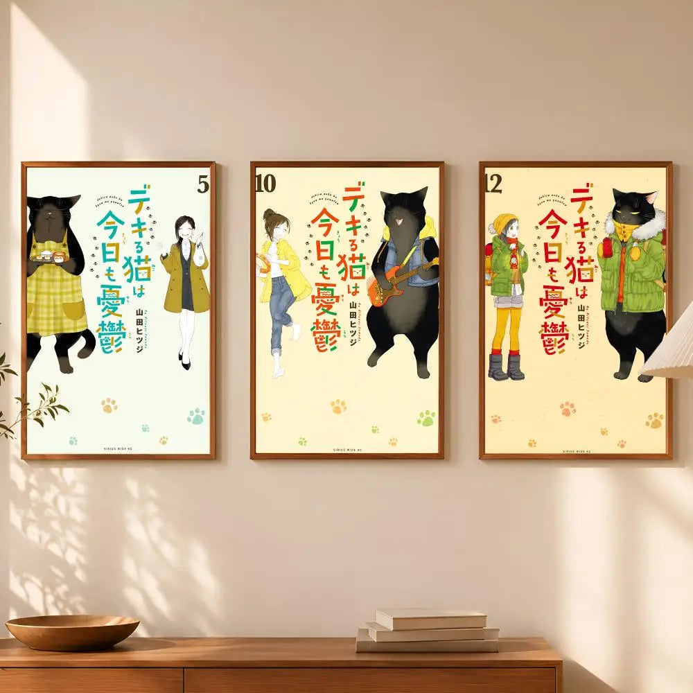 Cartoon Dekineko Self-Stick Wall Art Poster – Waterproof HD Wall Art Poster Axl