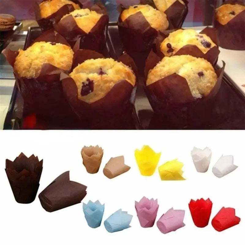 25-Pack Cupcake Liners – Colorful Oil-Proof Paper Baking Cups Cupcake Baking Liners Axl 25pcs random