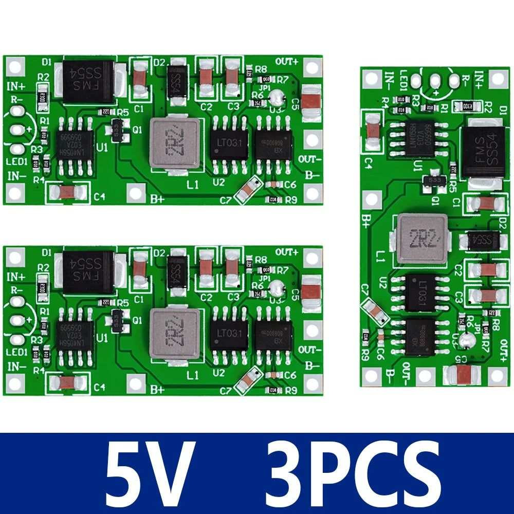 5V 2A UPS Power Supply Module – 12V 15W Lithium Battery Backup UPS Power Module Axl 3PCS 5V