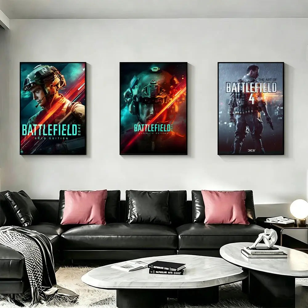 Battlefield 2042 HD Wall Poster – Waterproof Self-Adhesive Art Wall Art Poster Axl