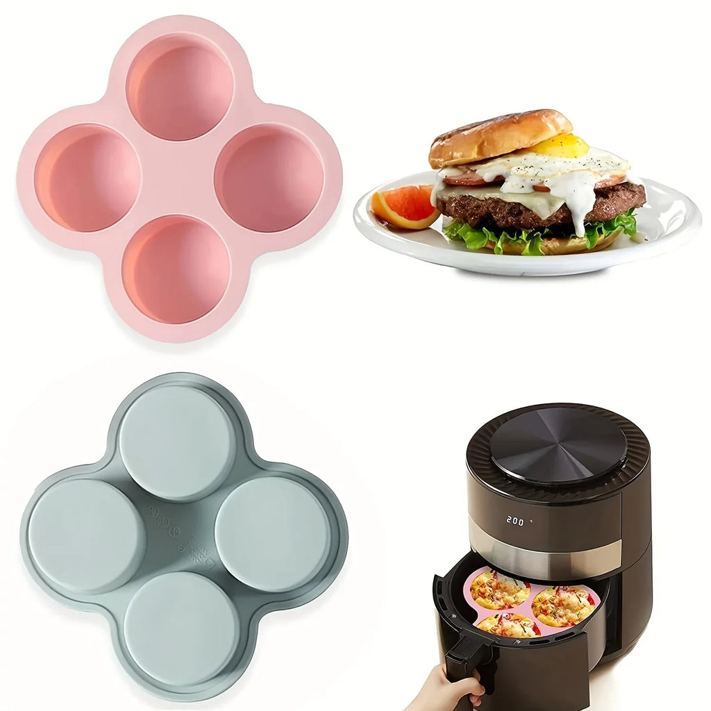 4-Cavity Silicone Air Fryer Egg Mold – Non-Stick BPA-Free Pan Silicone Egg Mold Axl