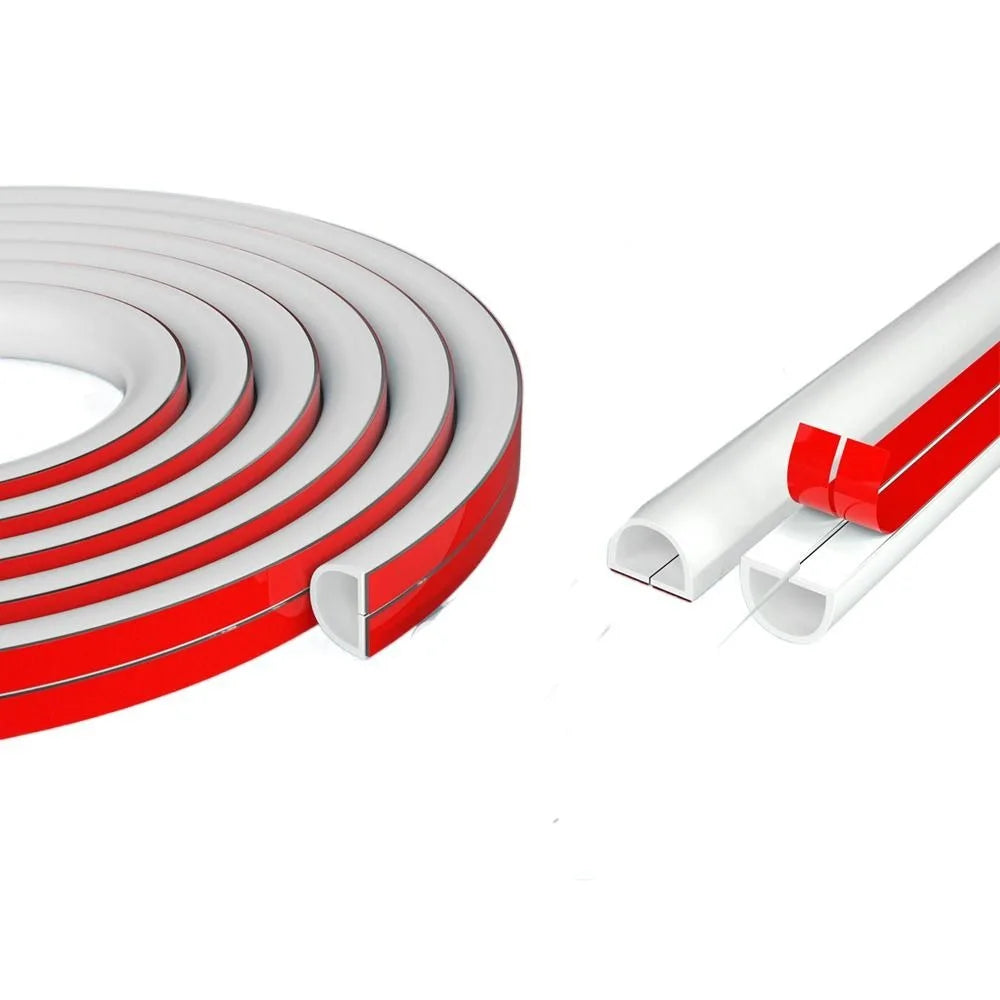 Self-Adhesive Floor Cord Cover – PVC Cable Duct Protector 1M Floor Cord Cover Axl White