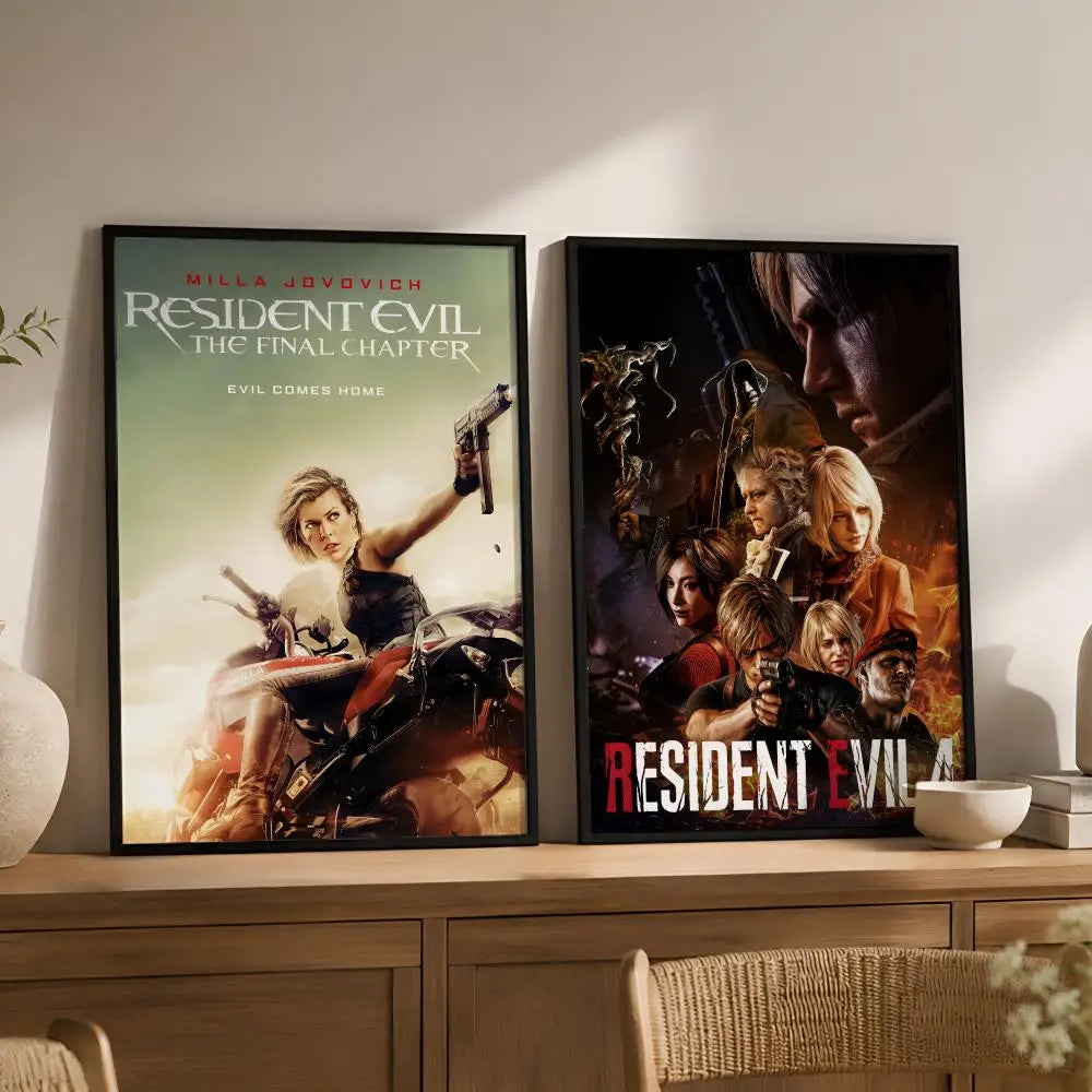 Resident Evil PVC Wall Poster – Peel & Stick HD Gaming Art Gaming Wall Poster Axl