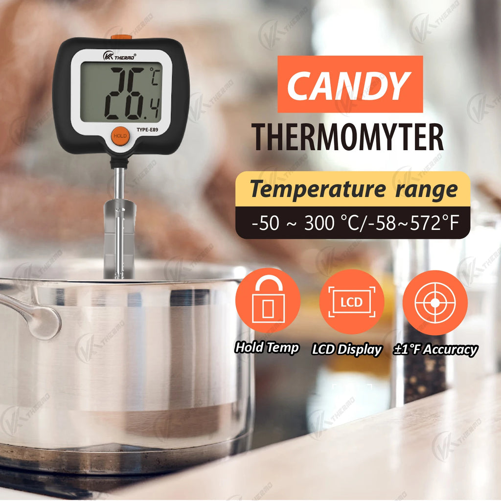 Digital Food Thermometer – Candy, Meat, BBQ & Milk Kitchen Kitchen Thermometer Axl