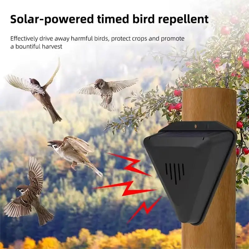 Solar Animal Repeller 129dB Waterproof Outdoor Bird & Pest Deterrent Solar Animal Repeller Axl