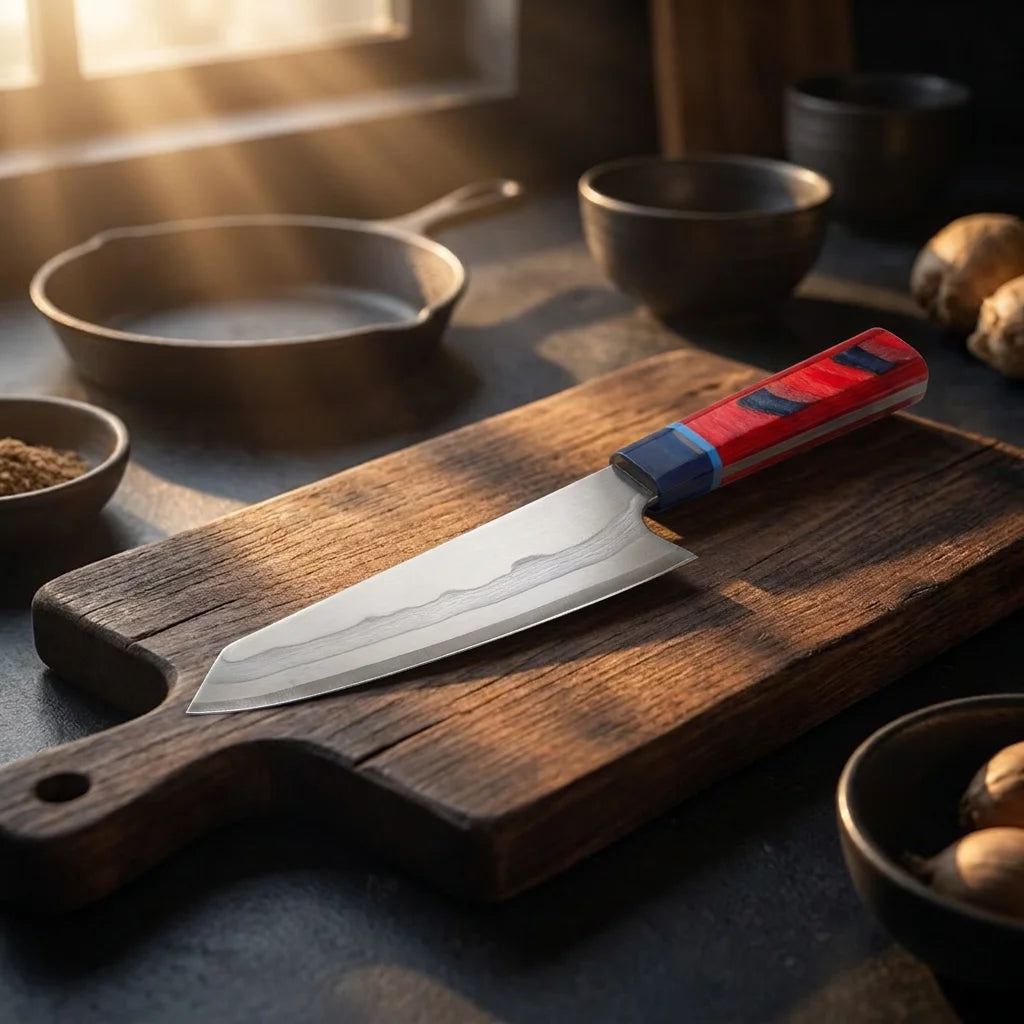 COOKCRAZE Damascus Steel Chef Knife | Glow Handle | 205mm Damascus Chef Knife Axl