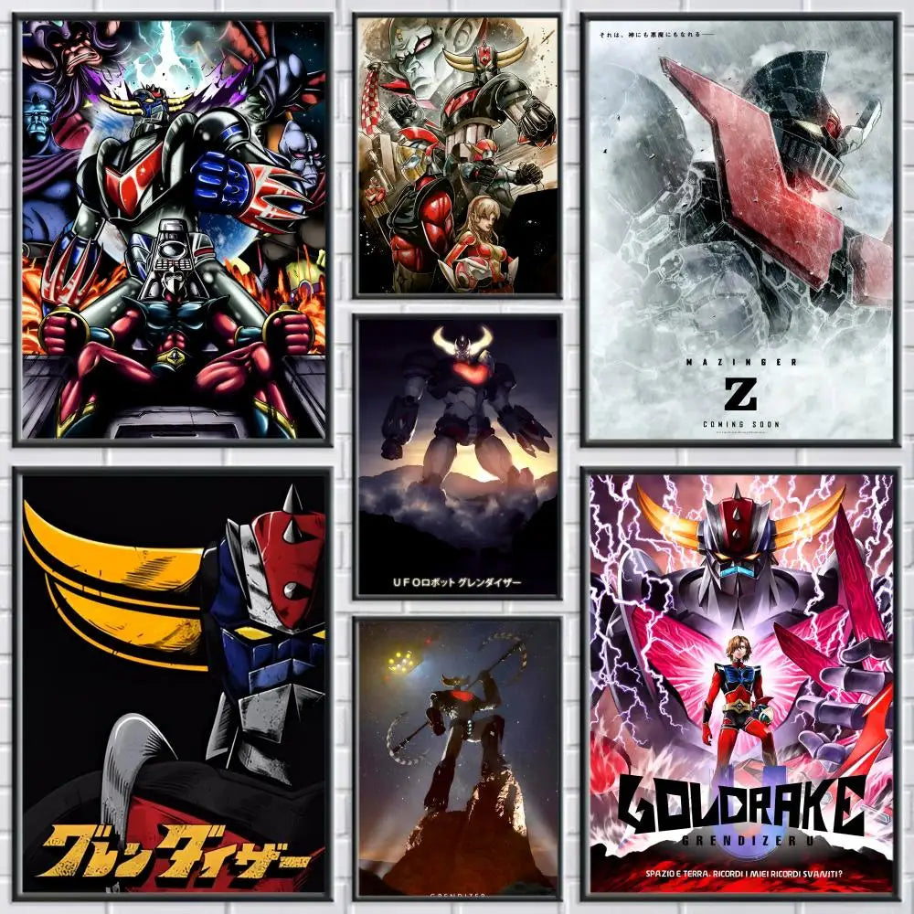 UFO Robot Grendizer Anime Canvas Wall Art Frameless Poster Canvas Wall Art Axl