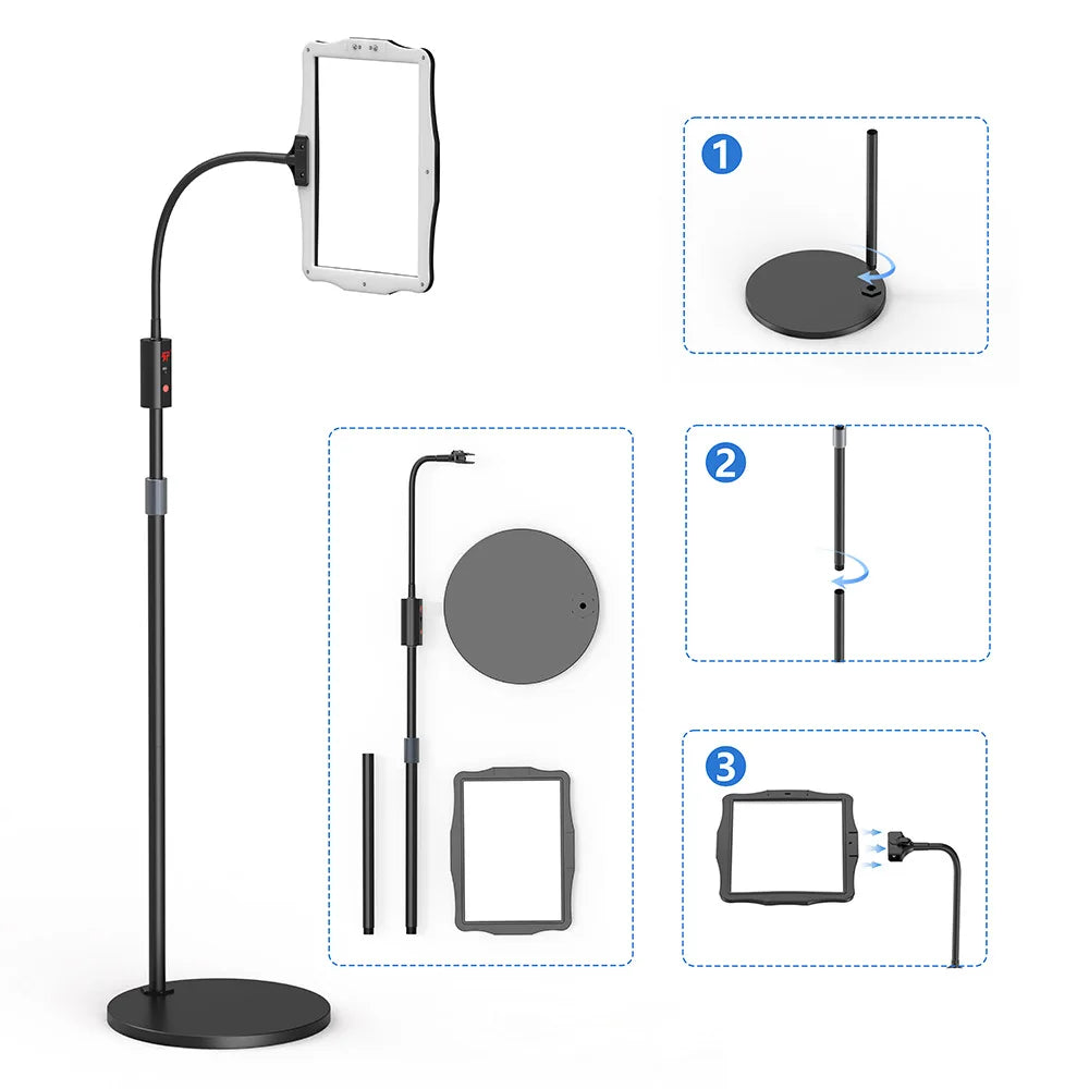 HD Extendable Magnifying Glass with 50 LEDs & 1.8x Lens LED Desktop Magnifier Axl