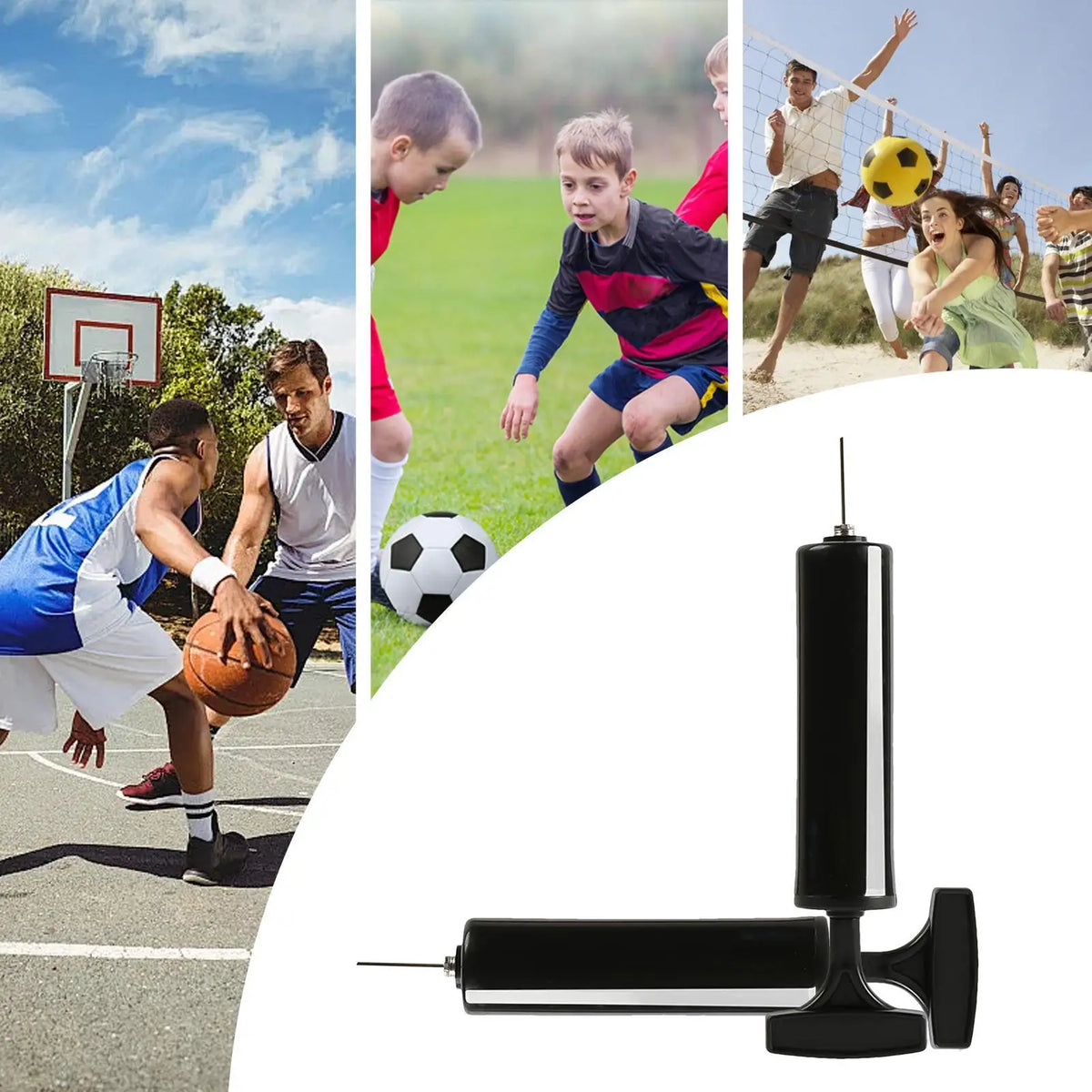 Portable Sports Ball Pump – Basketball, Soccer & Volleyball Sports Ball Pump Axl