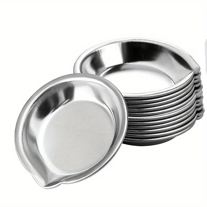 10-Pack Stainless Steel Mixing Palettes – Makeup & Nail Trays Makeup Mixing Palette Axl