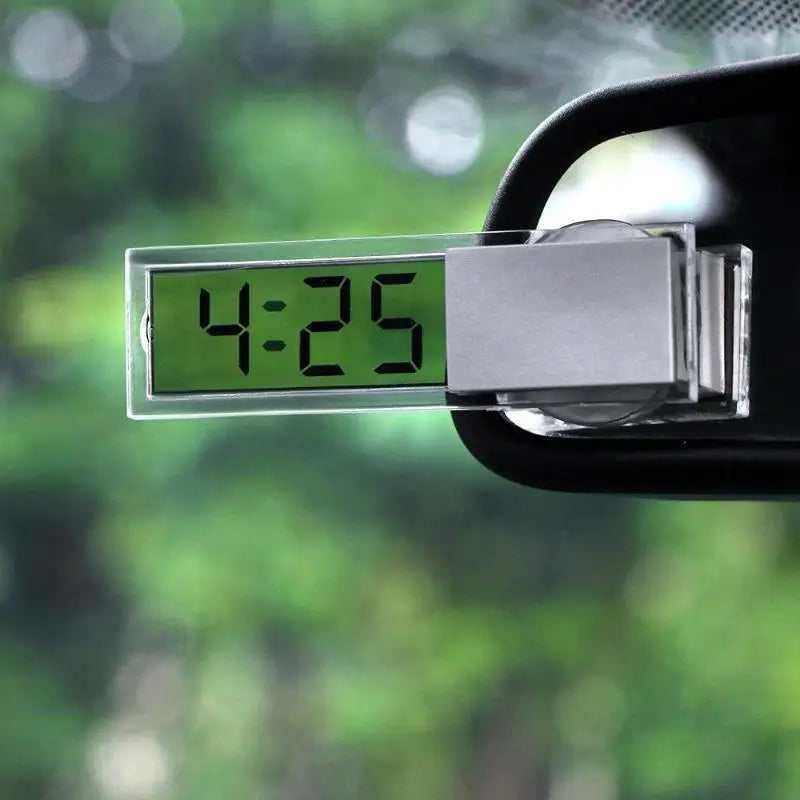 LCD Digital Car Thermometer Indoor Outdoor Temp Sensor Clock Car Thermometer Clock Axl