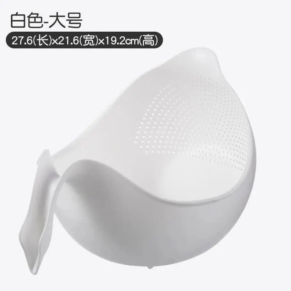Kitchen Drain Basket – Rice Washing & Vegetable Strainer Kitchen Strainer Basket Axl