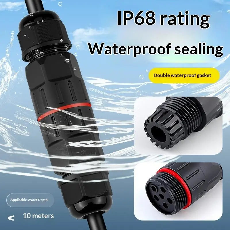 IP68 Waterproof Wire Connector 2-In 2-Out 2/3 Pin Terminal Waterproof Wire Connector Axl