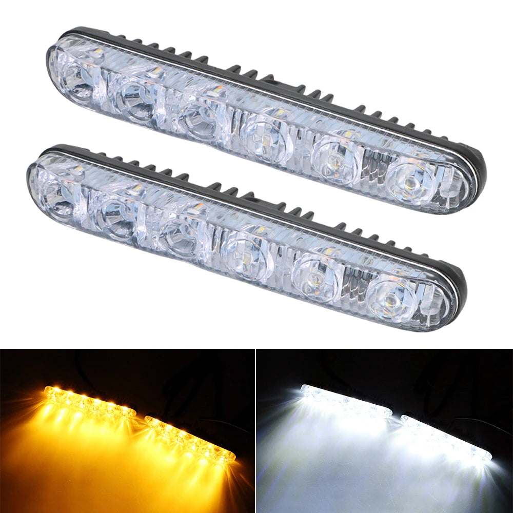Universal DC 12V LED Daytime Running Lights with Turn Signal LED Daytime Running Lights Axl