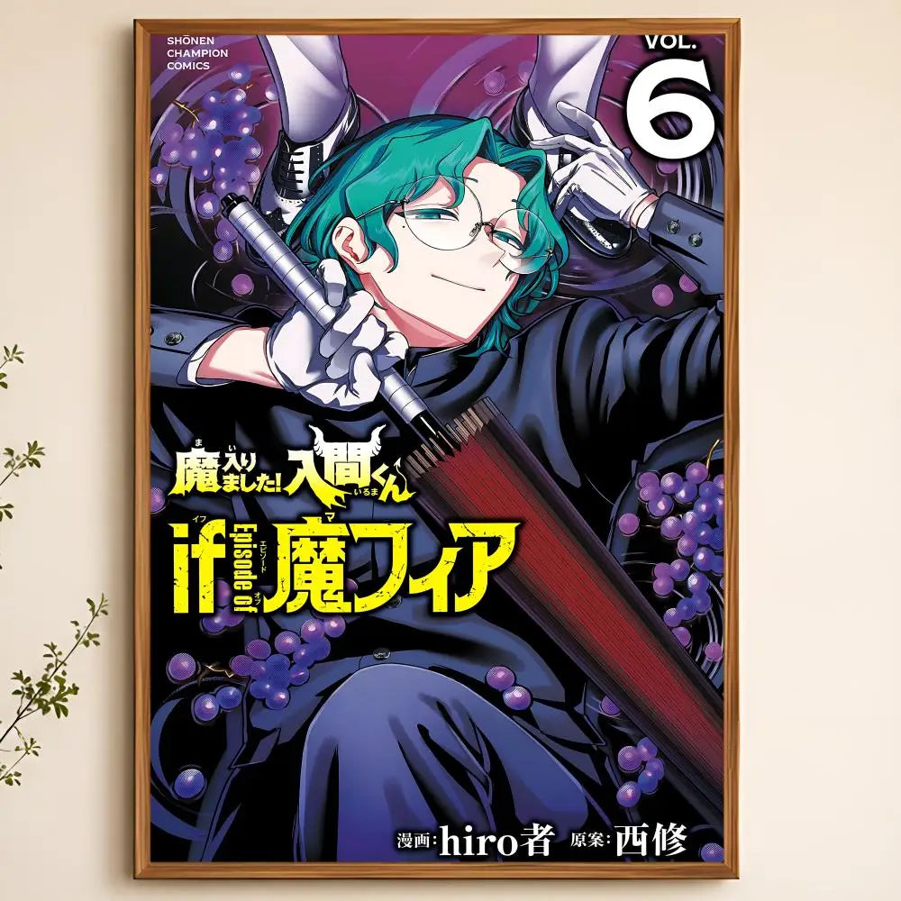 Welcome to Demon School Anime Poster – Self-Adhesive Wall Art Anime Wall Poster Axl White17 15X20cmNoframe