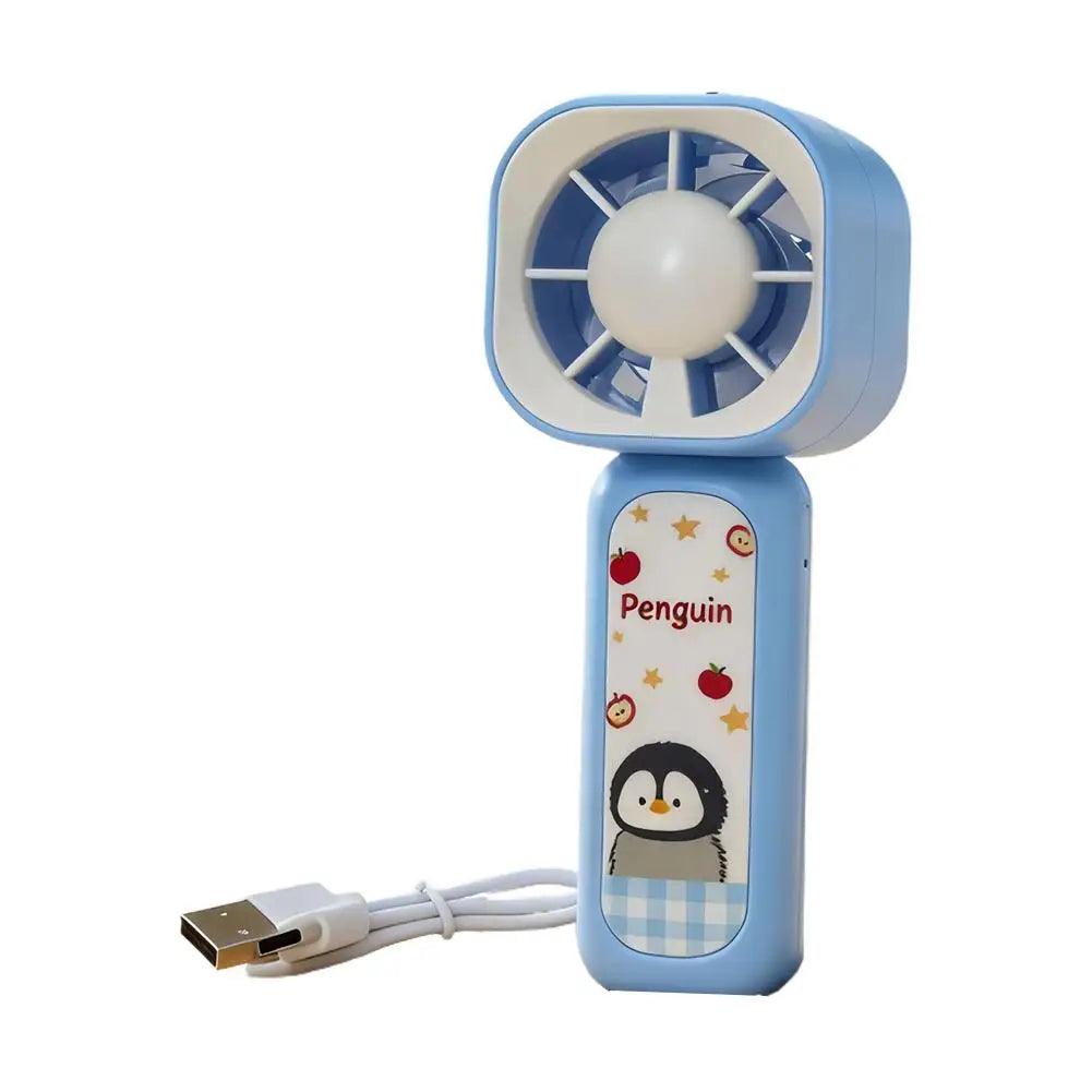 USB Rechargeable Handheld Mini Fan – 3-Speed Portable Cooler Handheld Portable Fan Axl Blue